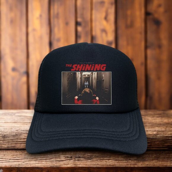 The Shining Mens Trucker Hat Black 80s Stanley Kubrick Overlook Hotel Cap - Picture 1 of 4